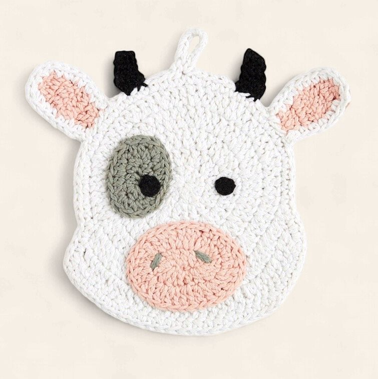 Cow Crochet Trivet