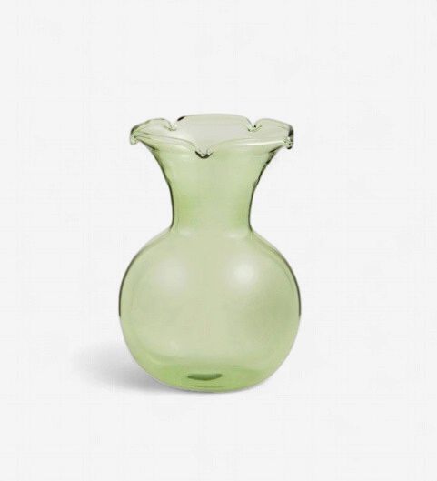 Green Botanica Ruffle Vase