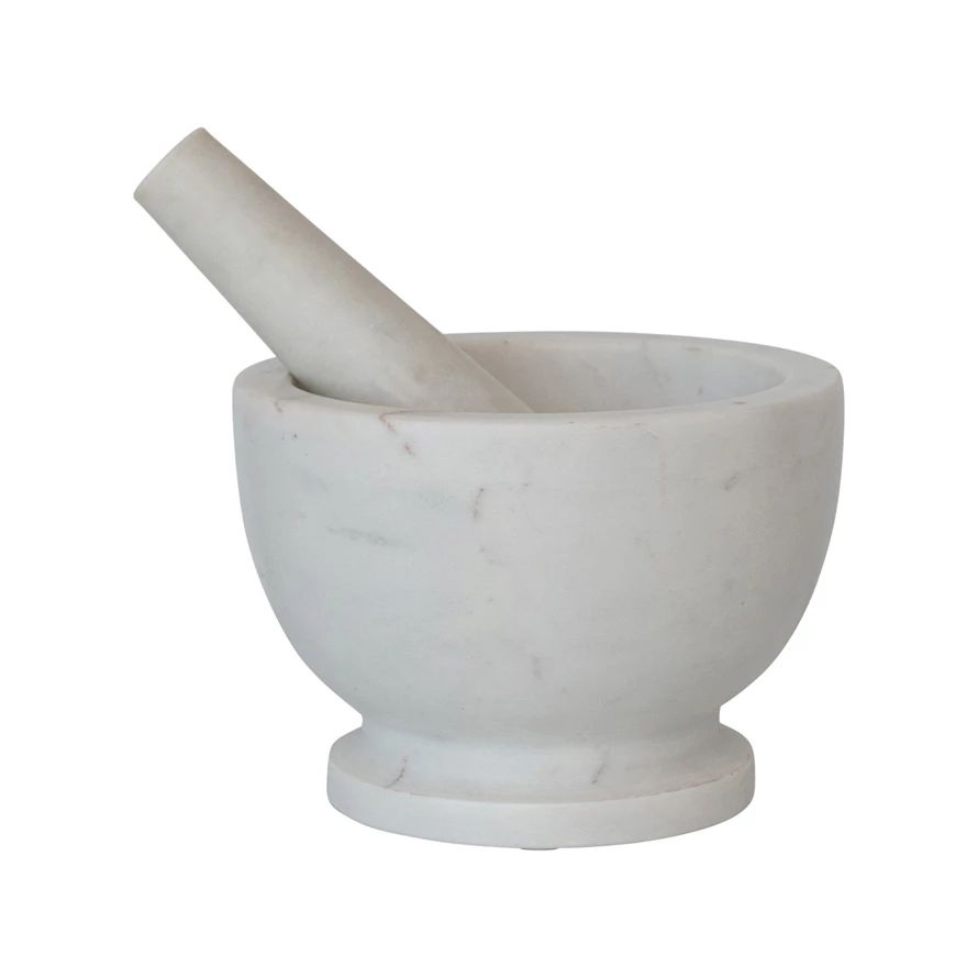 Small Marble Mortar &amp; Pestle