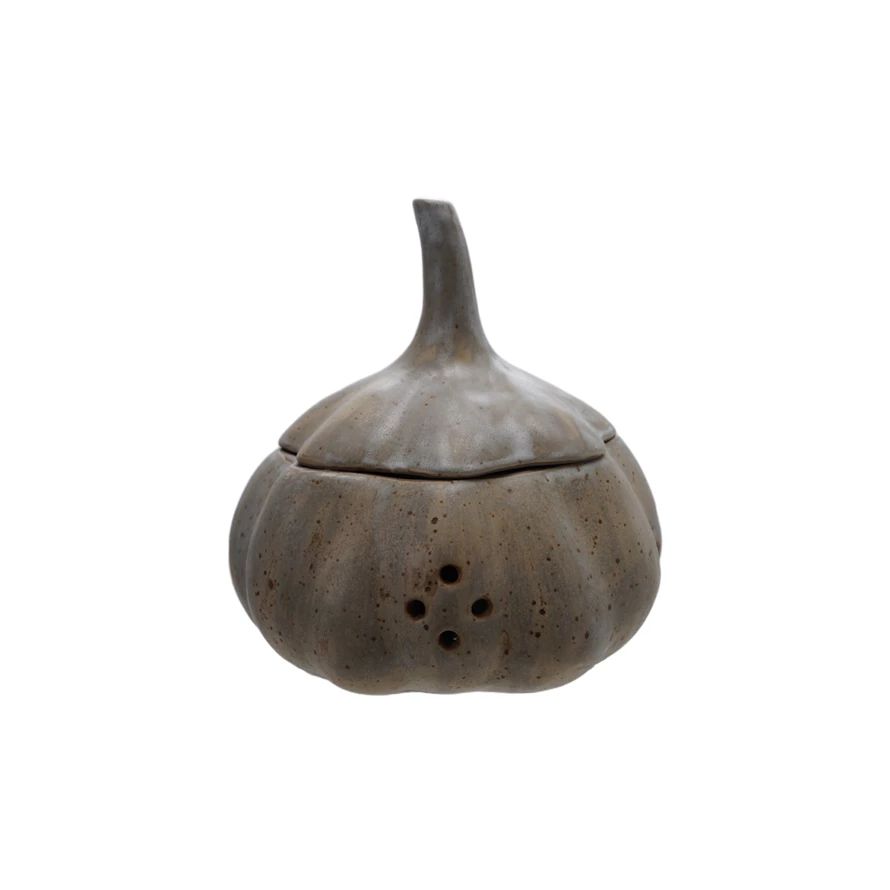 Stoneware Garlic Shaped Garlic Onion Keeper