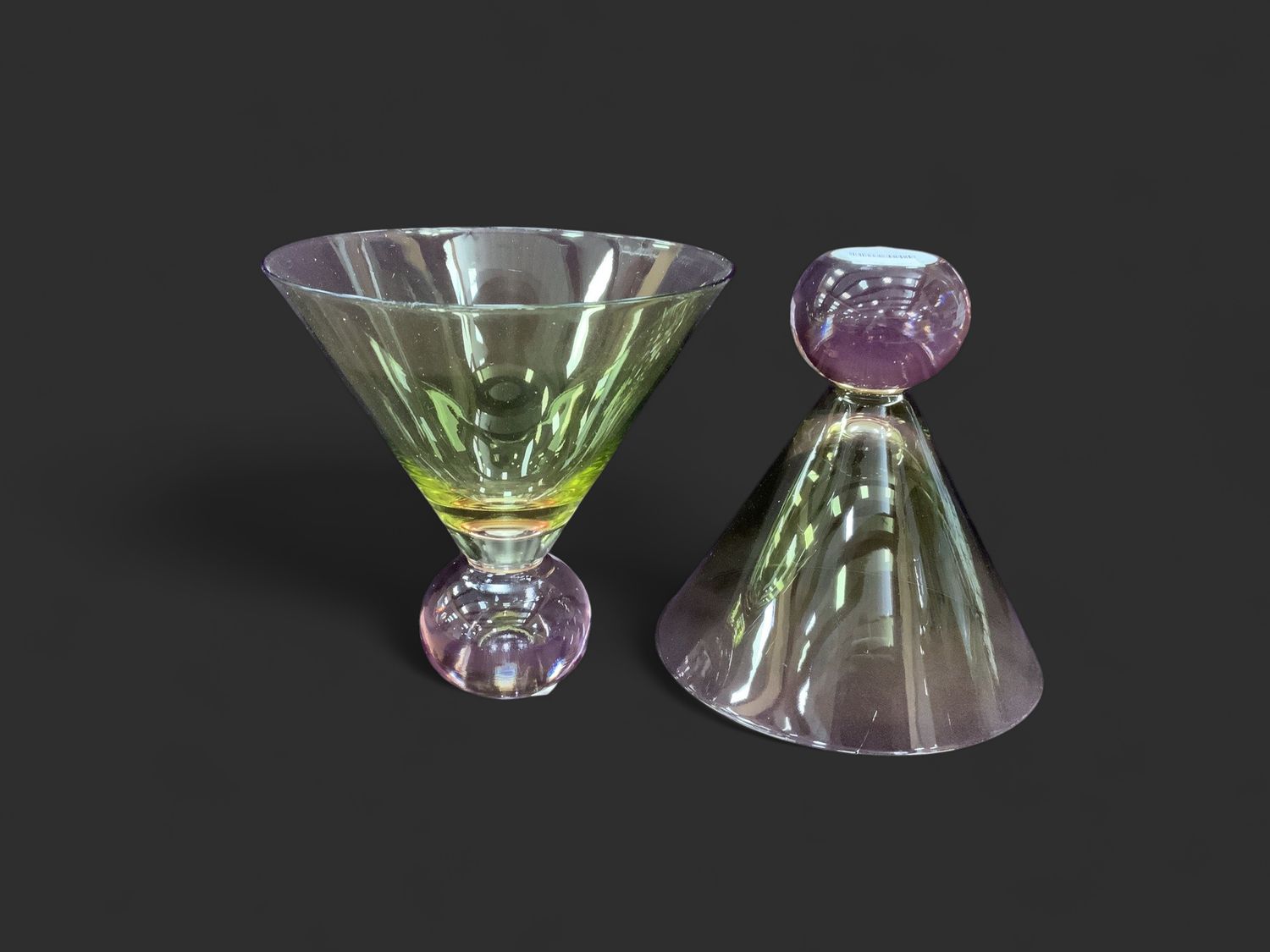 Two-Tone Martini  Glasses