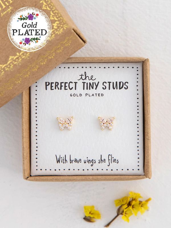 Perfect Tiny Studs with Brave Wings