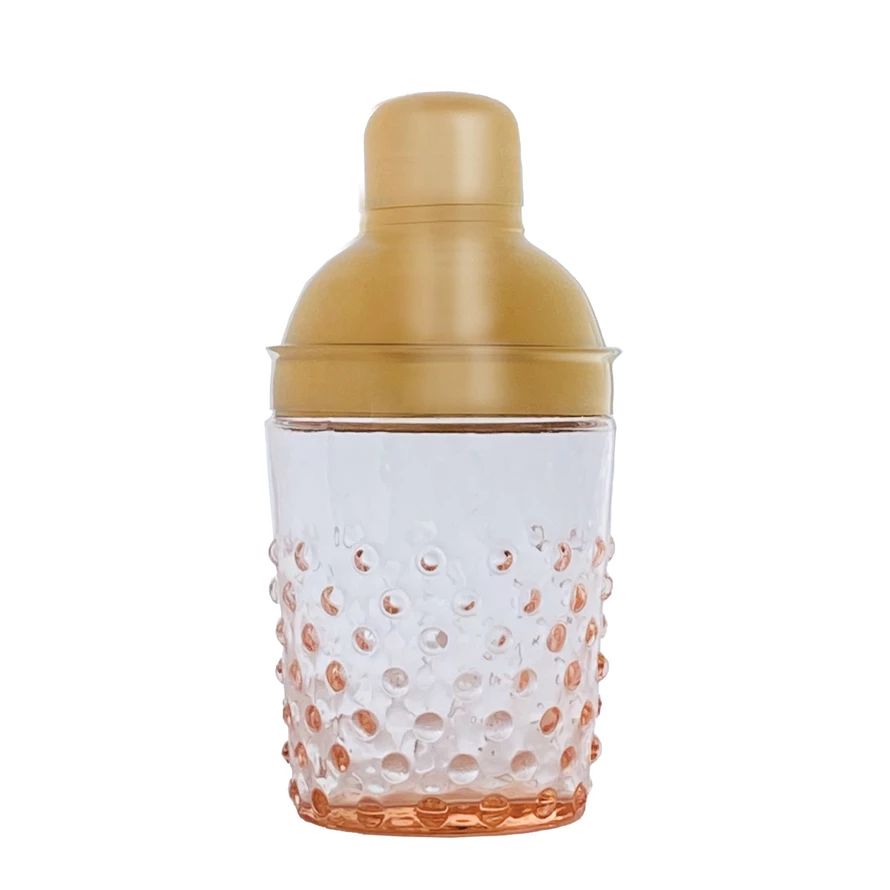 Hand Blown Glass  Hobnail  Cocktail  Shaker