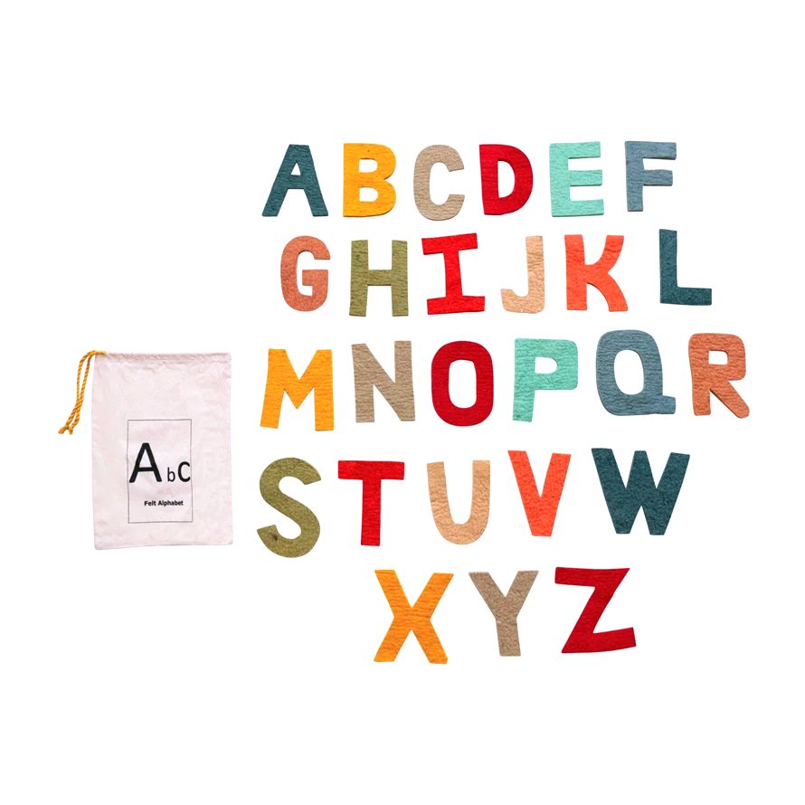 Handmade Wool Felt Alphabet Letters