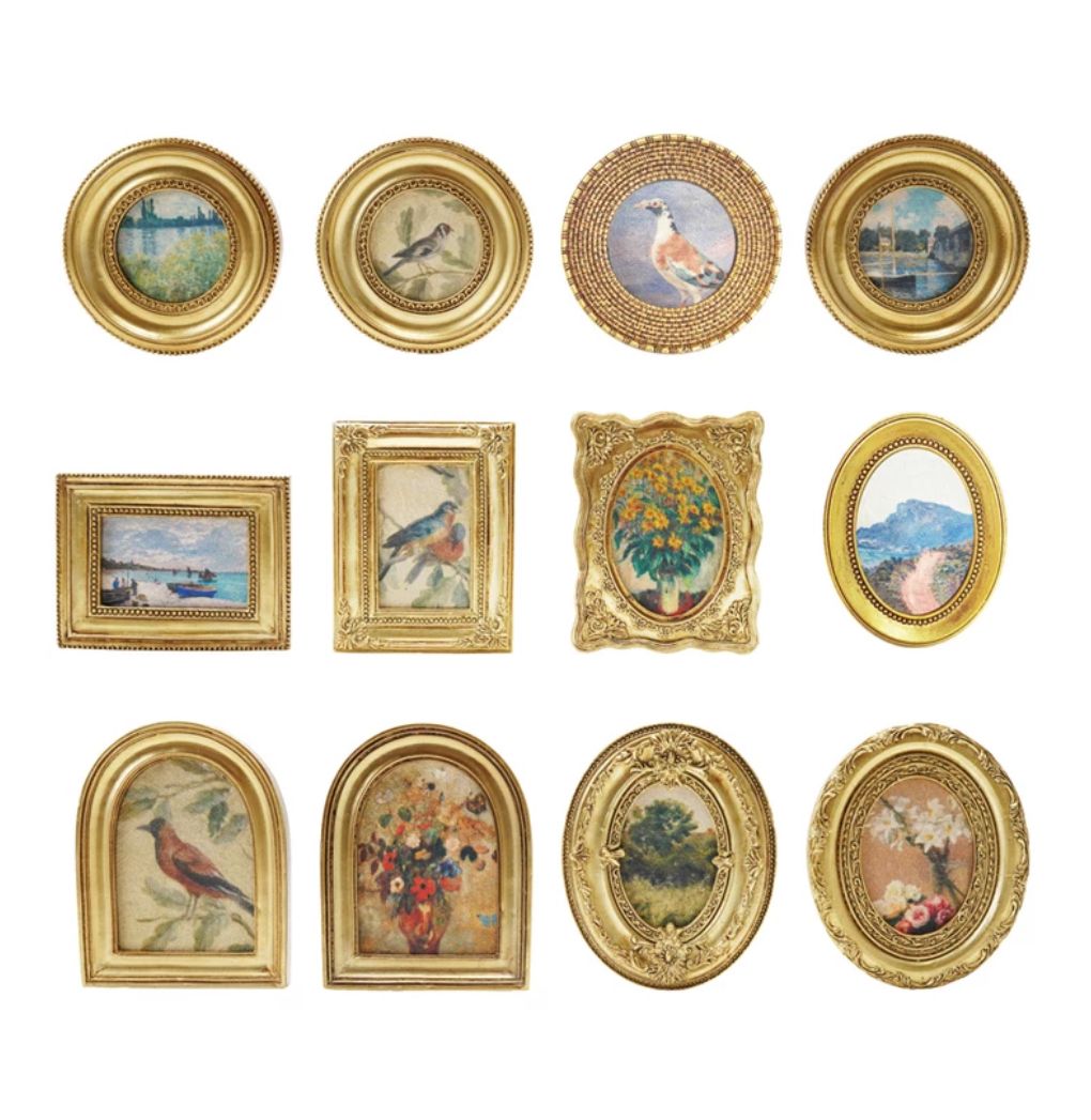 Gold  Picture Framed Art Magnets
