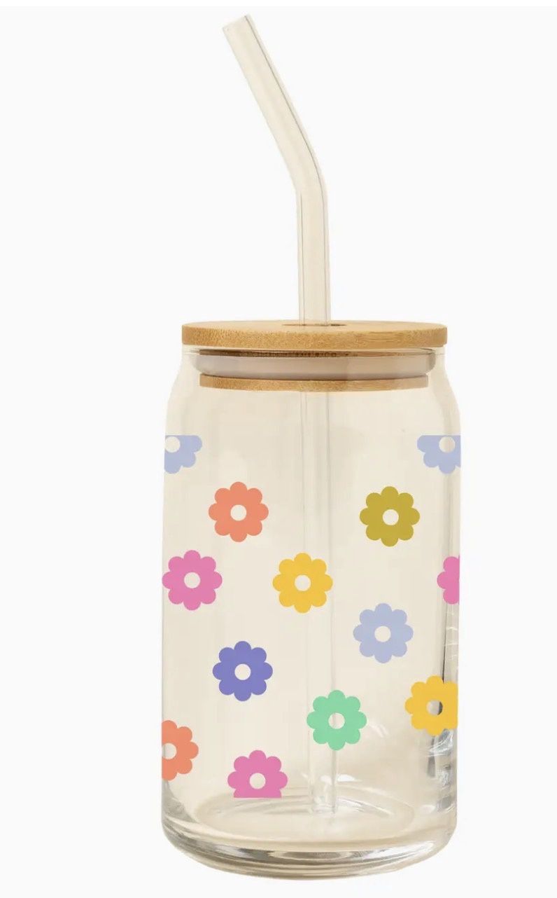 Daisy Can Glass Wi Lid