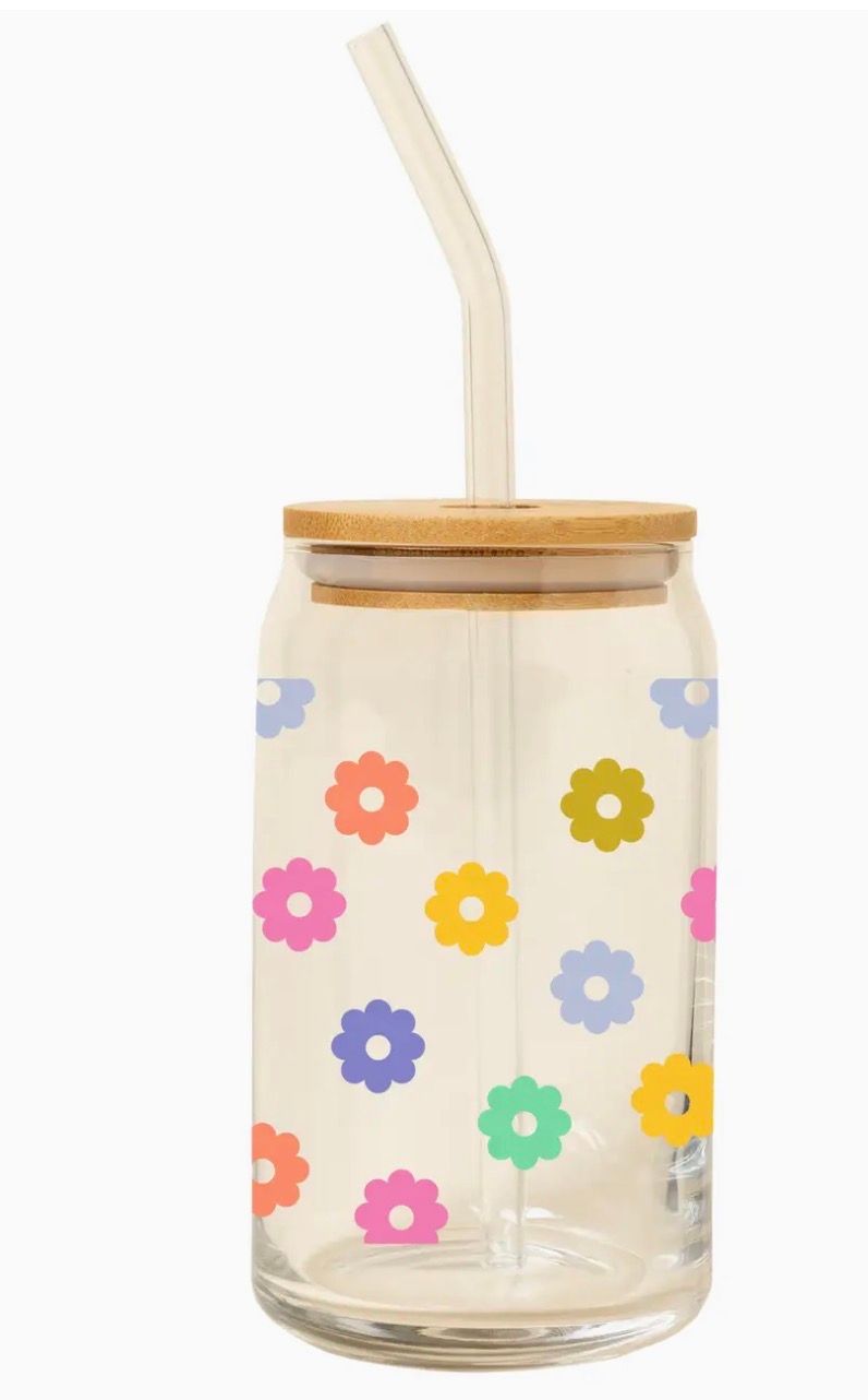 Daisy Can Glass Wi Lid