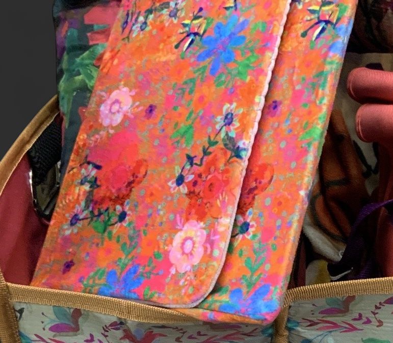 Floral Bedside Caddy - Orange