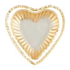 LARGE GLASS HEART DISH