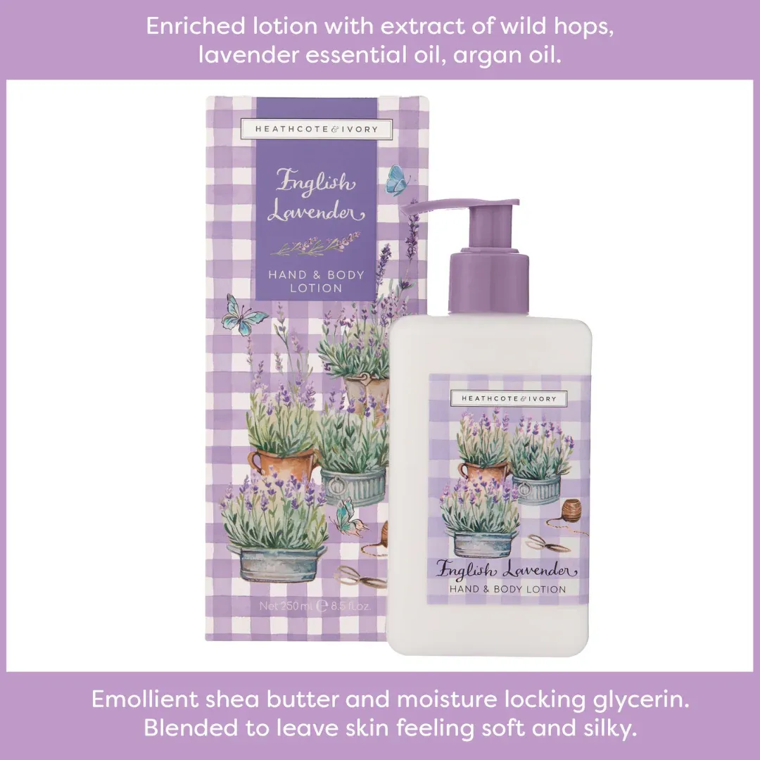 English  Lavender  Hand and  Body  Lotion W /tin