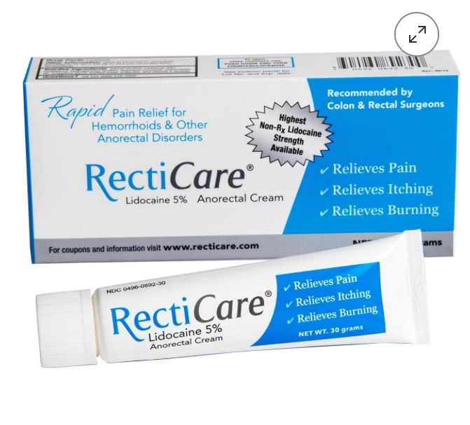 Recticare Anorectal Cream 5% Lidocaine