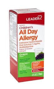Leader Children's 24 Hour All Day Allergy Relief (Grape), 4 oz