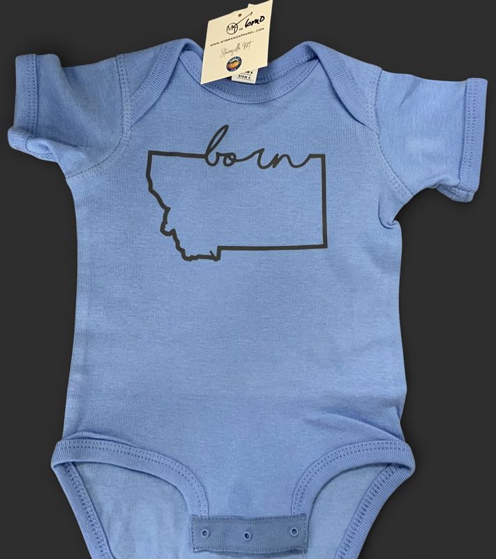 Carolina Blue Montana Born Onesie 6mo