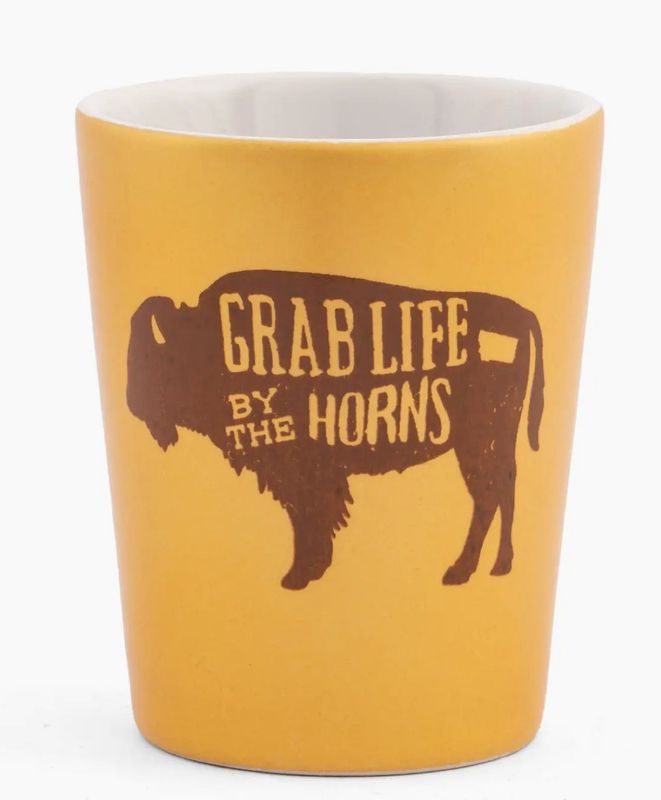 Grab Life By the Horns Shot Glass