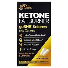 Ketone Fat Burner - goBHB Ketones plus Caffeine - 60 Capsules