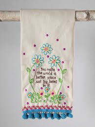 You Make The World A Better Place Linen Hand Towel