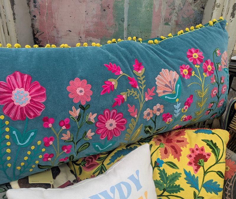 Amazing Embroidered Lumbar Pillow