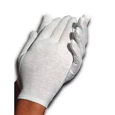 Cara 100% Dermatological Cotton Gloves - Large, 1 Pair