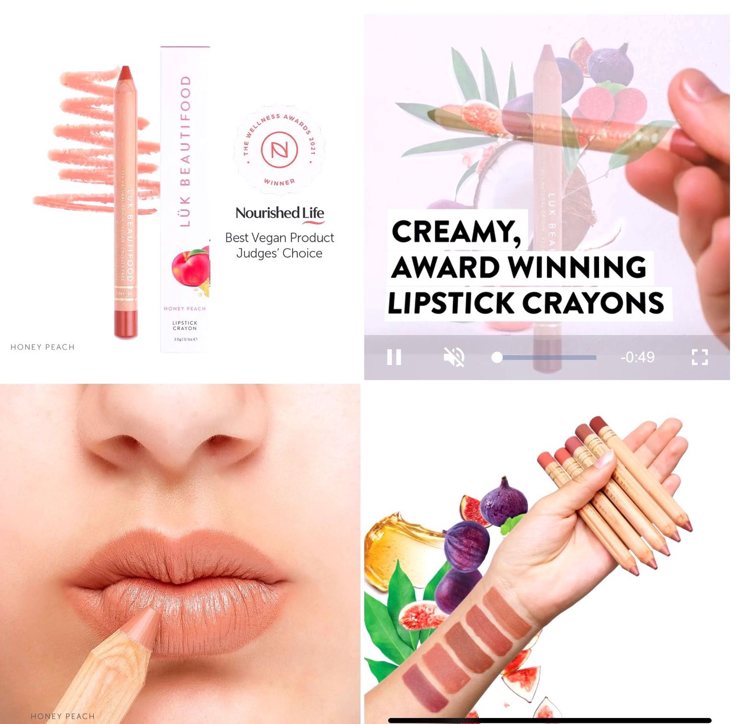 Luk  Beautifood  Honey Peach Lipstick Crayon