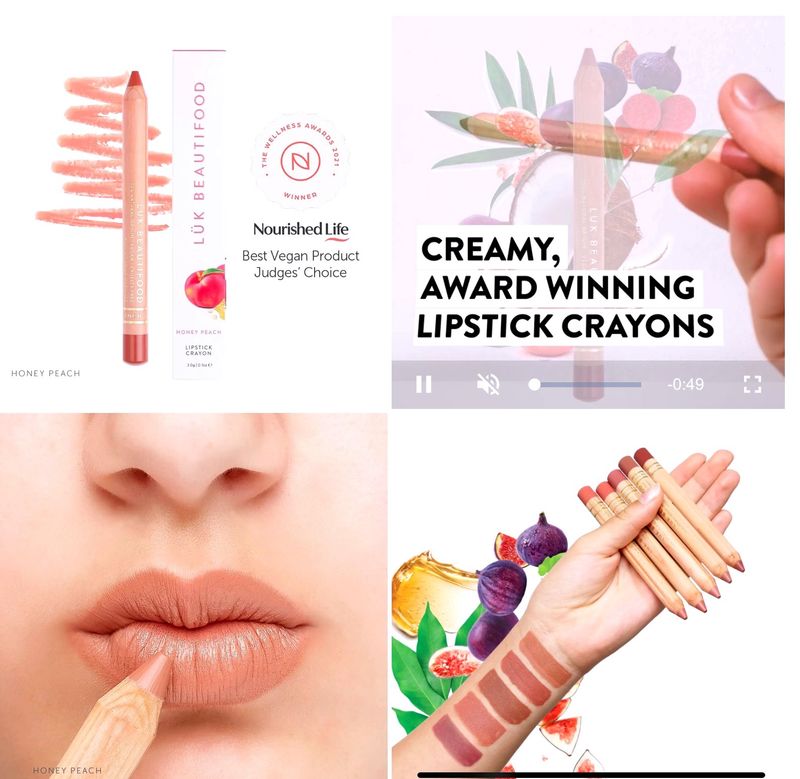 Luk  Beautifood  Honey Peach Lipstick Crayon