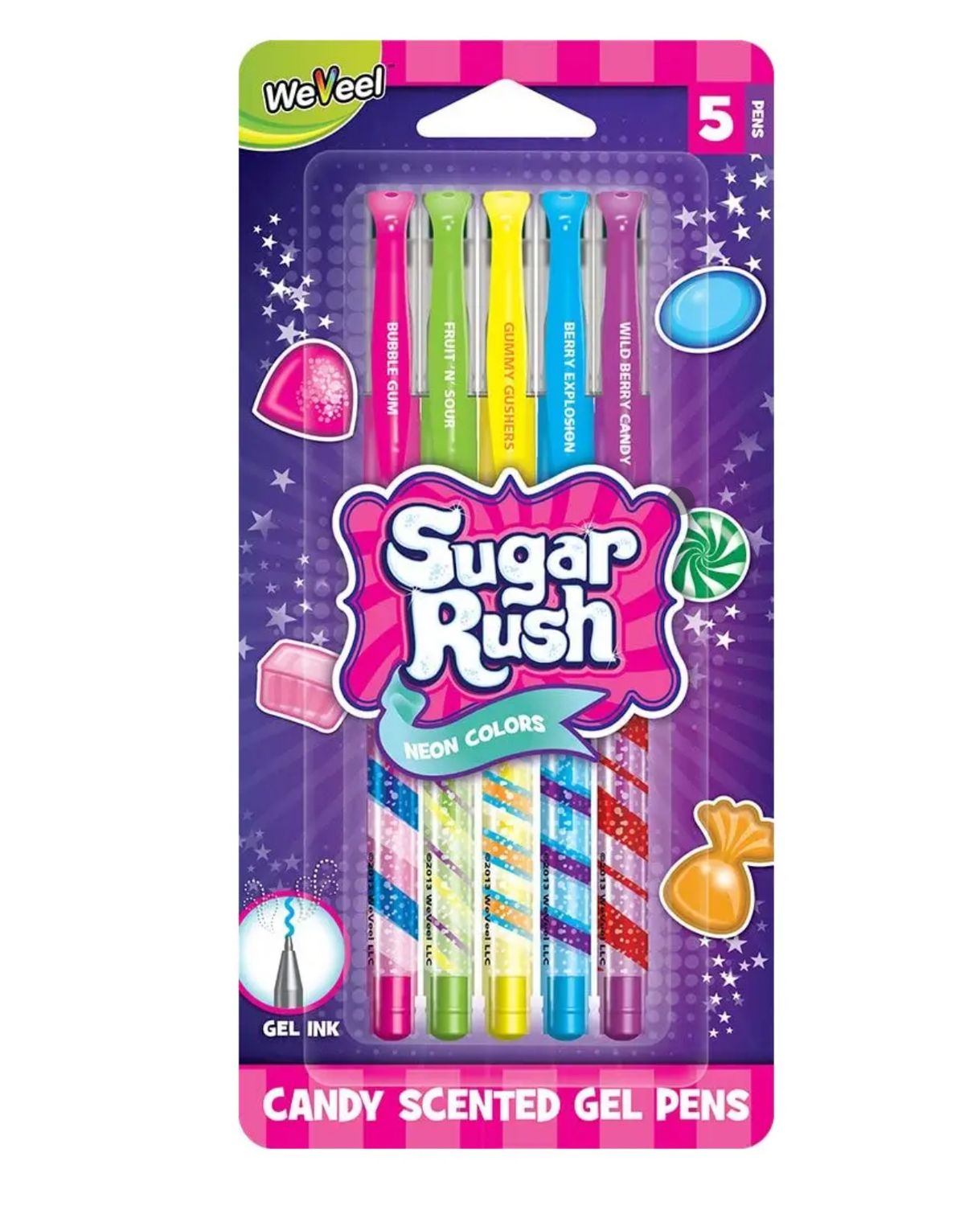 Sugar Rush  5 Pack  Candy Scented Gel Pens