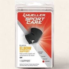 Elastic Elbow Support, Black, Small