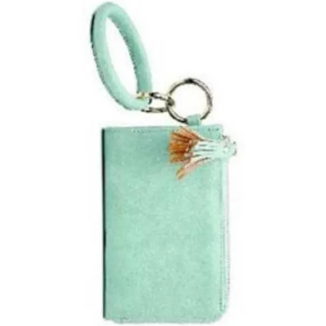 Stamped Bangle Wristlet Wallet