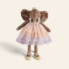 Elephant Velvet Princess Plush Gray
