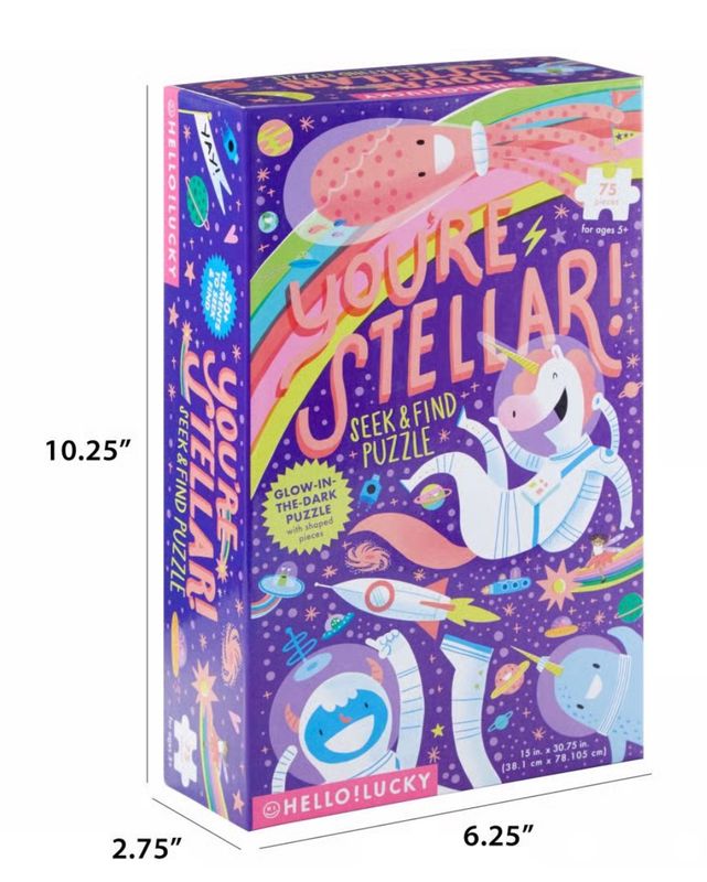 Hello!Lucky Youre Stellar Seek and Find Puzzle