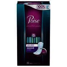 Poise Ultra Thin Pads Long Length - 26 pads