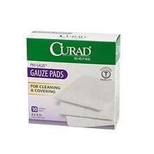 Curad Large Gauze Pads 4"x4" 10 count