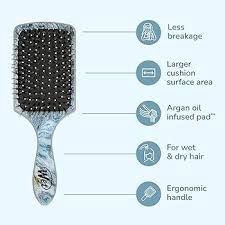 WET ARGAN OIL INFUSED PADDLE SHINE ENHANCER BRUSH