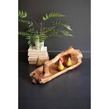 Large Teak Oval Bowl With Handle