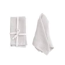 18" Sq. Stonewashed Linen Dinner Napkin - Natural S/4