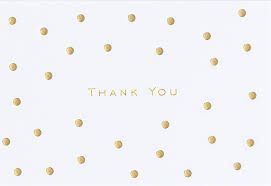 Gold Dots Thank You Notes