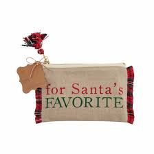 For Santa's Favorite Tartan Gift Pouch