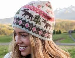 Jaquard Beanie Tan Moose