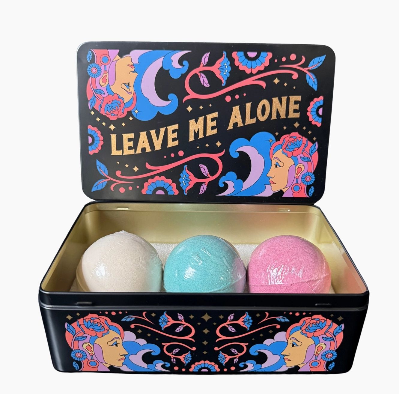 Leave Me Alone Bath Bomb Set in Reusable Tin Box