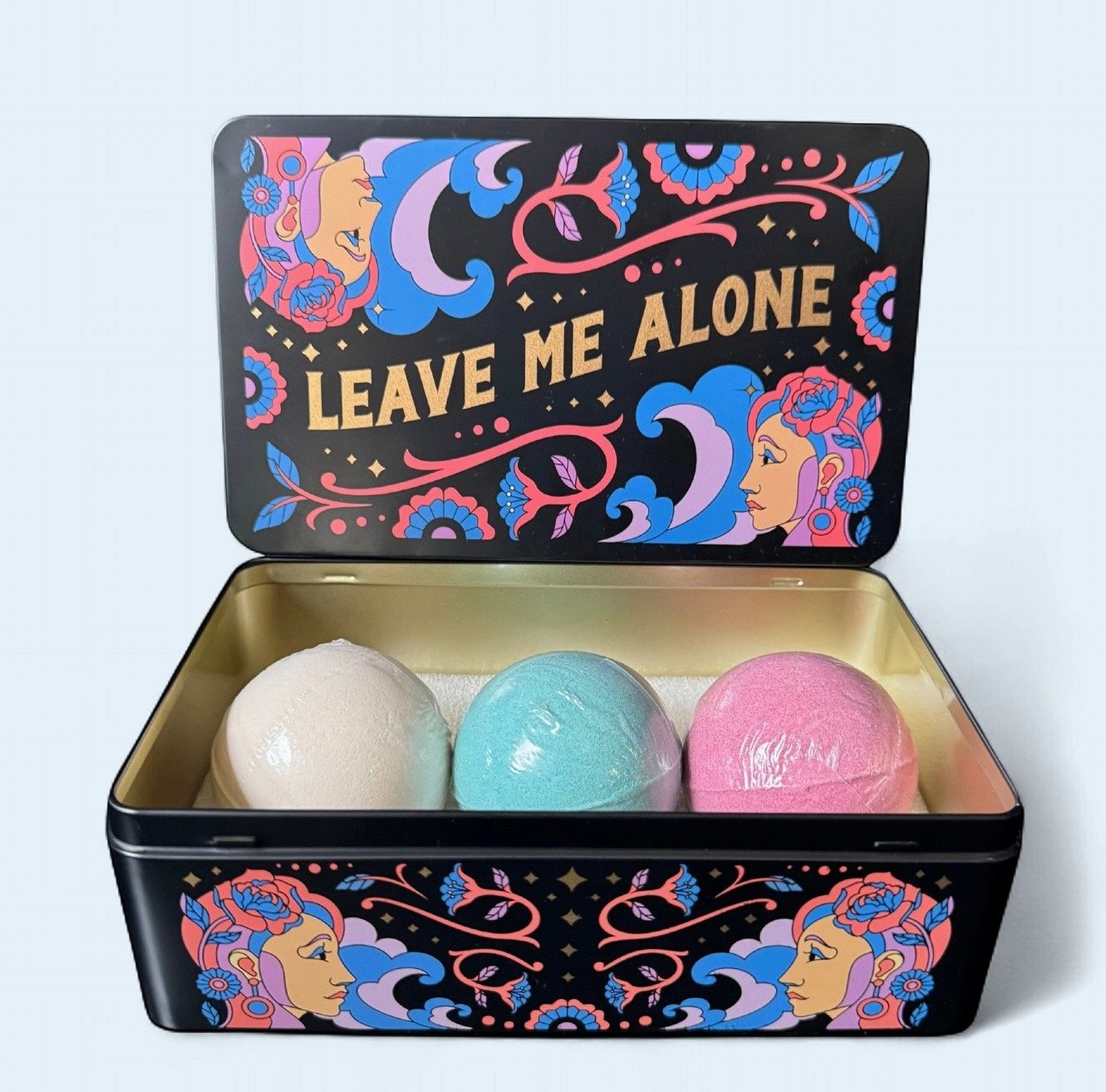 Leave Me Alone Bath Bomb Set in Reusable Tin Box