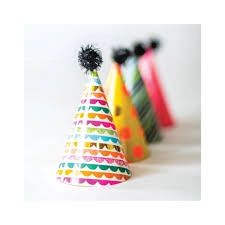 Mini  Rainbow Party Hats - 8 ct Assorted
