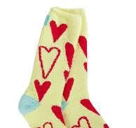World's Softest Socks Cozy Collection - Red Hearts