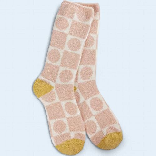 World's Softest Socks Cozy Collection - Geometric Rose