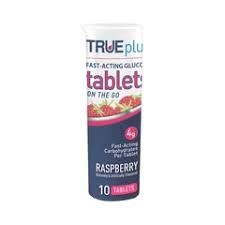 True Plus Glucose Tablets (Raspberry) - 10 Tablets