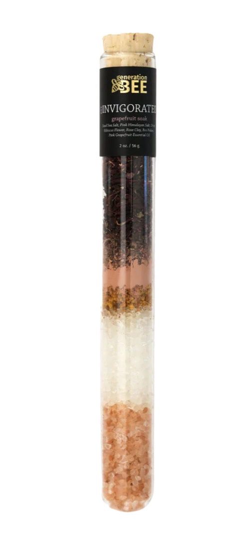 Bee Invigorated Bath Soaking Salt Vial