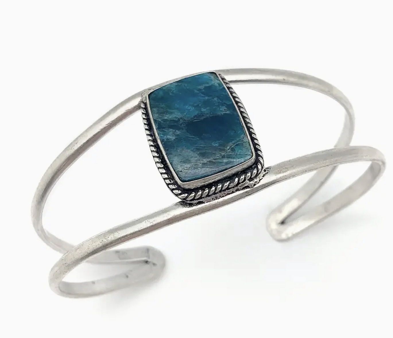 Stone Cuff Bracelet Apatite