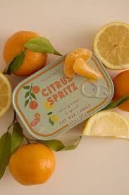 Bistro Printed Tin Soy Candle - Citrus Spritz
