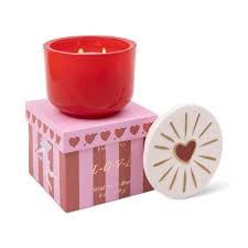 Charmed Heart Glass Candle - Wild Fig &amp; Rose