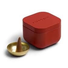Saffron Rose Incense Cones in tin