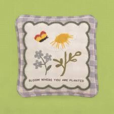 Bloom Where You Are Planted Embellished Pillow