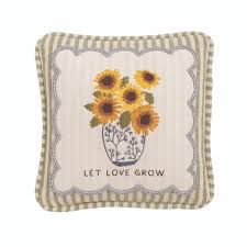Let Love Grow Embellished Pillow